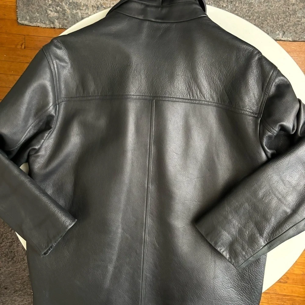 J. Crew Vintage Men’s Heavyweight Leather Jacket Black Size Medium